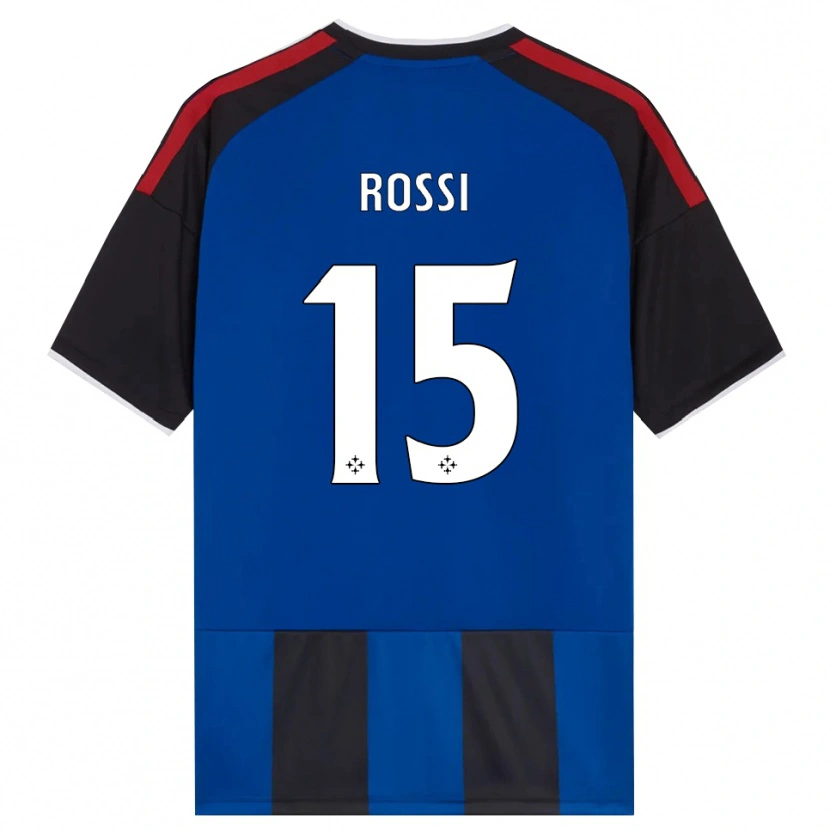 Danxen Mulher Camisola Jacopo Rossi #15 Azul Preto Branco Vermelho Principal 2026/27 Camisa