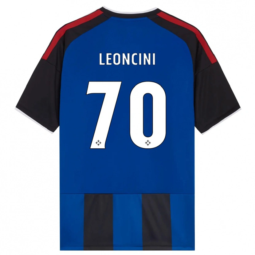 Danxen Mulher Camisola Mattia Leoncini #70 Azul Preto Branco Vermelho Principal 2026/27 Camisa