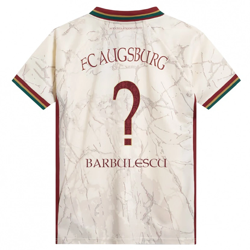 Danxen Mulher Camisola Luca Bărbulescu #0 Verde Arroz Branco Bordô Principal 2026/27 Camisa