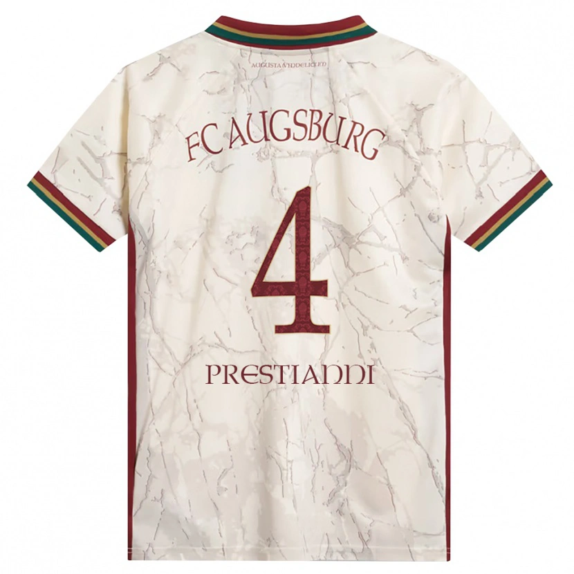 Danxen Mulher Camisola Luis Prestianni #4 Verde Arroz Branco Bordô Principal 2026/27 Camisa