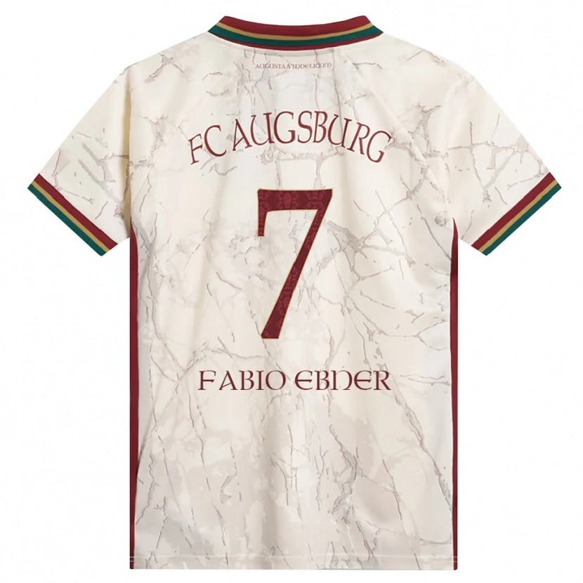 Danxen Mulher Camisola Fabio Ebner #7 Verde Arroz Branco Bordô Principal 2026/27 Camisa