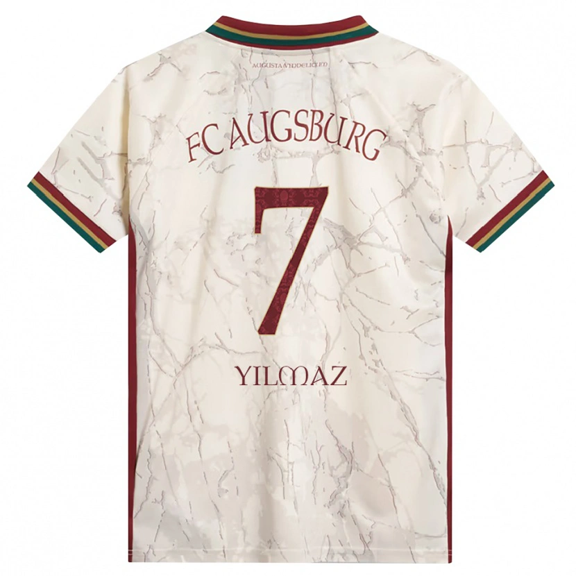 Danxen Mulher Camisola Eren Yılmaz #7 Verde Arroz Branco Bordô Principal 2026/27 Camisa