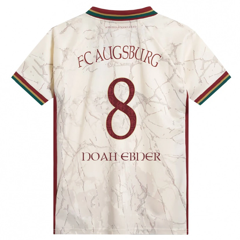 Danxen Mulher Camisola Noah Ebner #8 Verde Arroz Branco Bordô Principal 2026/27 Camisa