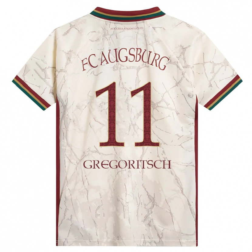 Danxen Mulher Camisola Michael Gregoritsch #11 Verde Arroz Branco Bordô Principal 2026/27 Camisa