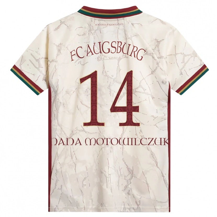 Danxen Mulher Camisola Kevin Nana #14 Verde Arroz Branco Bordô Principal 2026/27 Camisa