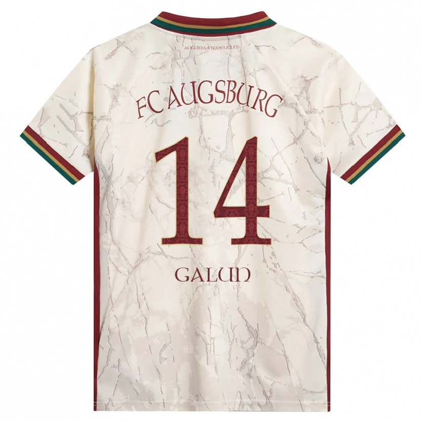 Danxen Mulher Camisola Damian Galun #14 Verde Arroz Branco Bordô Principal 2026/27 Camisa