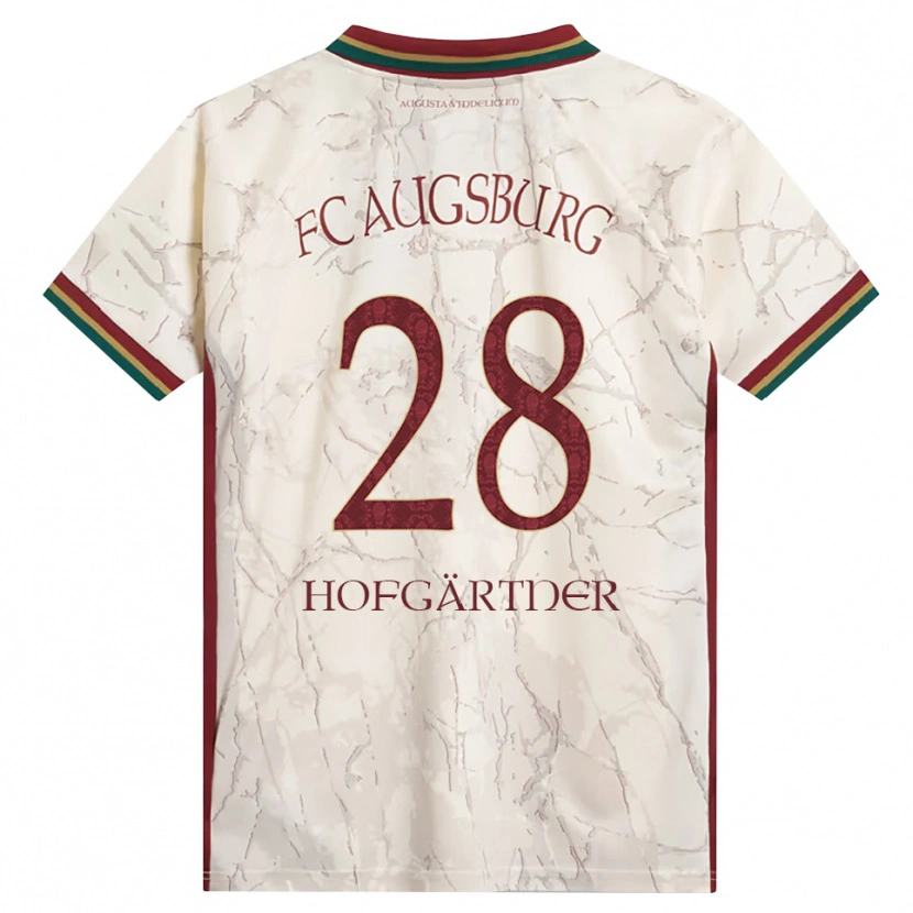 Danxen Mulher Camisola Hendrik Hofgärtner #28 Verde Arroz Branco Bordô Principal 2026/27 Camisa