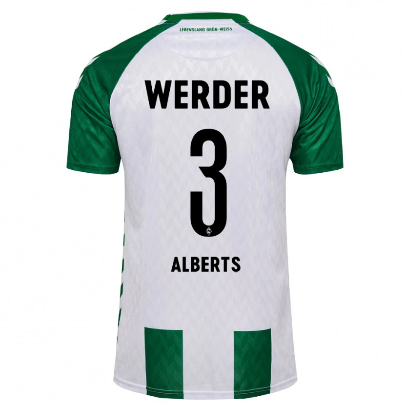 Danxen Mulher Camisola Christopher Alberts #3 Verde Branco Principal 2026/27 Camisa