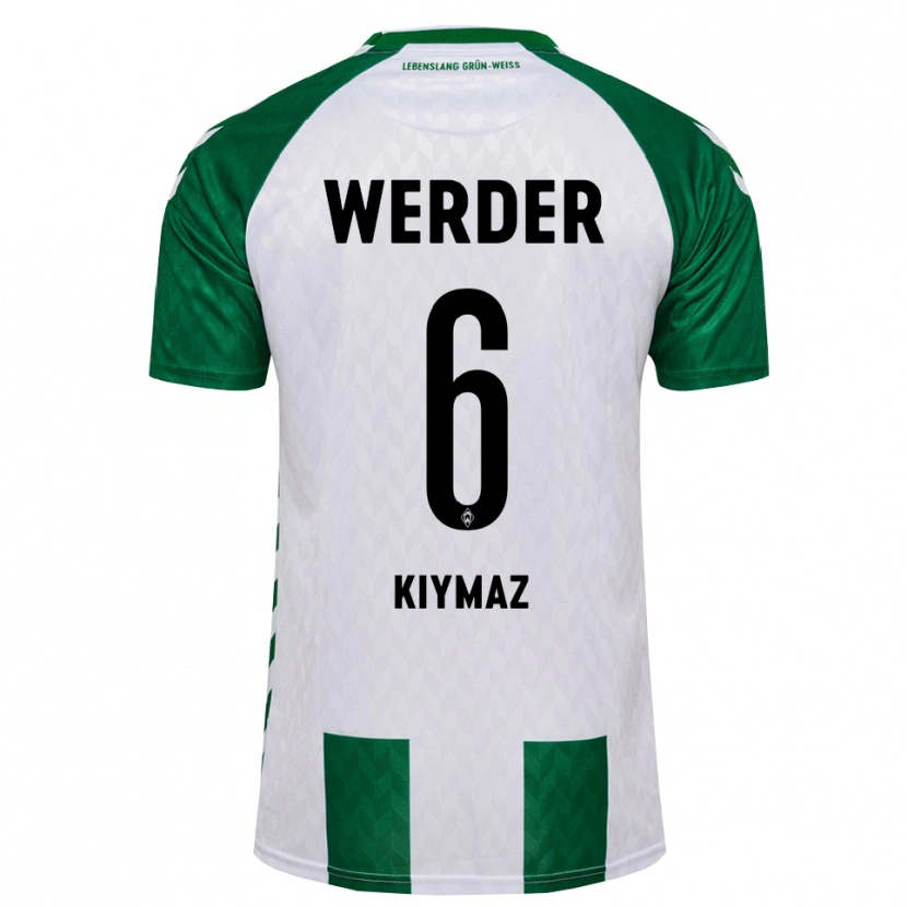 Danxen Mulher Camisola Anil Kiymaz #6 Verde Branco Principal 2026/27 Camisa