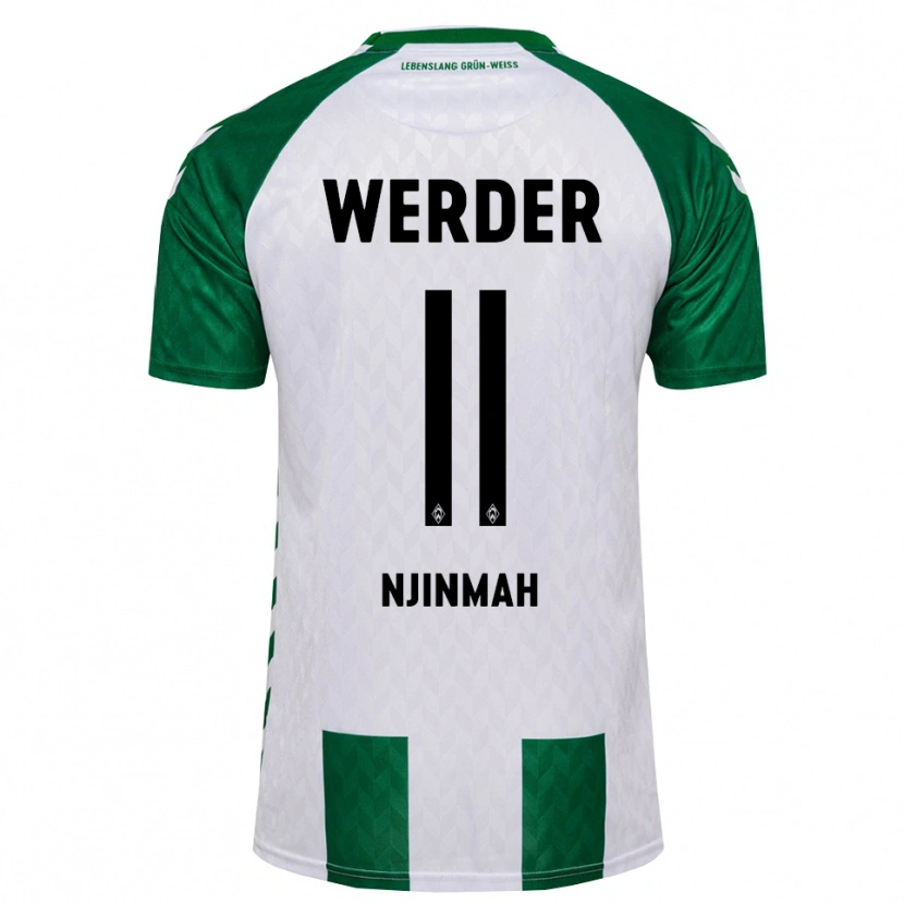 Danxen Mulher Camisola Justin Njinmah #11 Verde Branco Principal 2026/27 Camisa