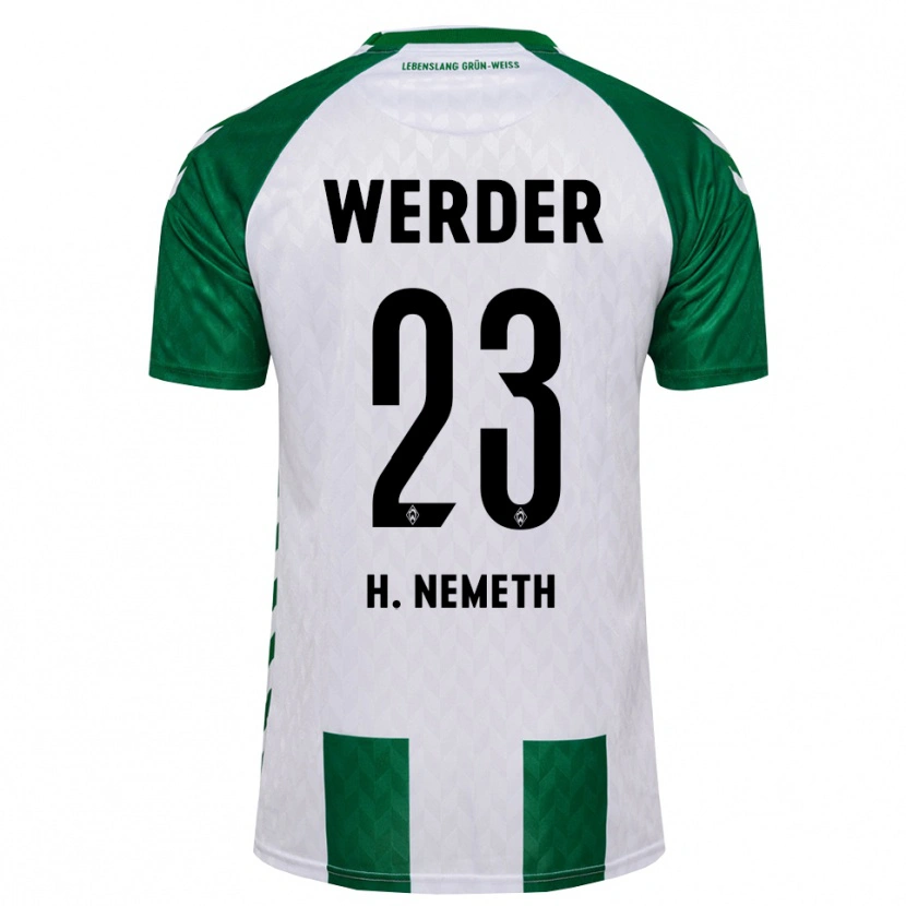 Danxen Mulher Camisola Hanna Németh #23 Verde Branco Principal 2026/27 Camisa