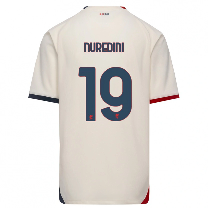 Danxen Mulher Camisola Joi Nuredini #19 Branco Off-Red Alternativa 2026/27 Camisa