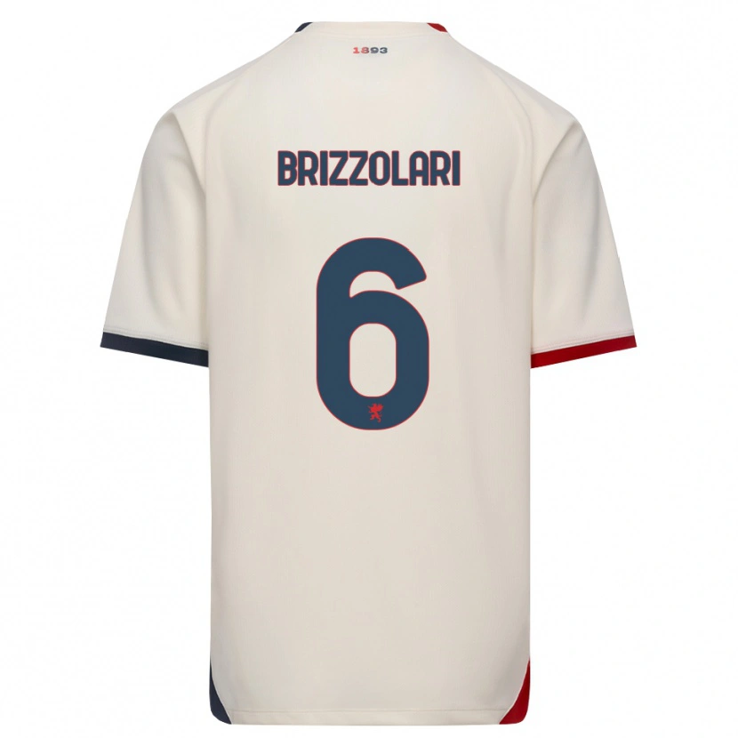 Danxen Mulher Camisola Mattia Brizzolari #6 Branco Off-Red Alternativa 2026/27 Camisa
