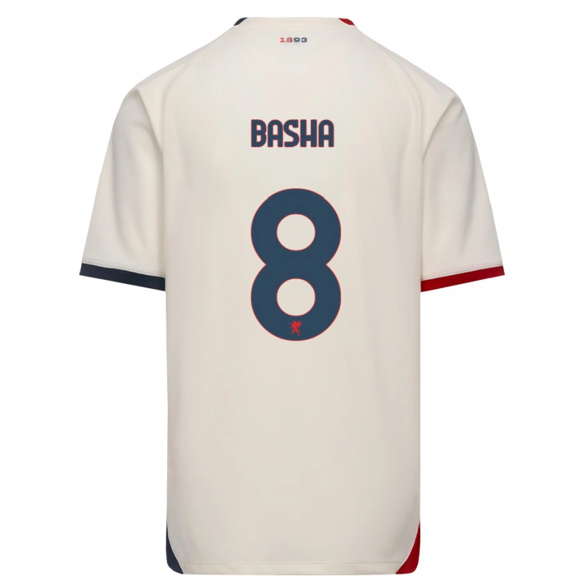 Danxen Mulher Camisola Klevis Basha #8 Branco Off-Red Alternativa 2026/27 Camisa