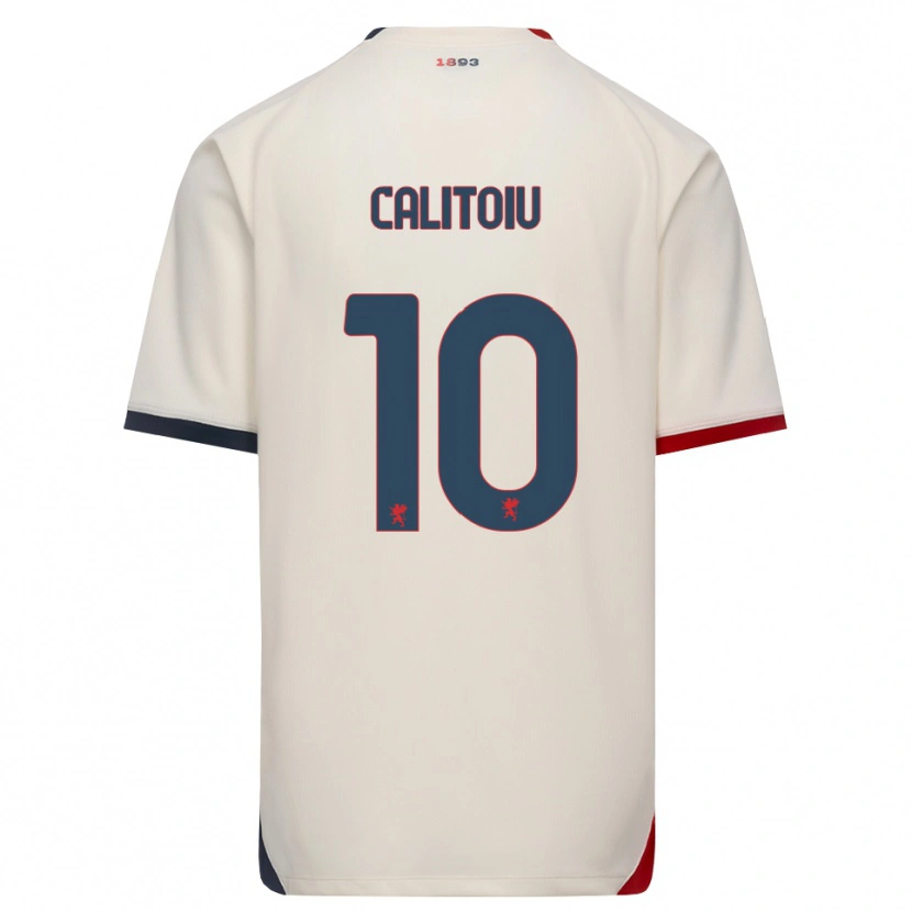 Danxen Mulher Camisola Mihai Calițoiu #10 Branco Off-Red Alternativa 2026/27 Camisa