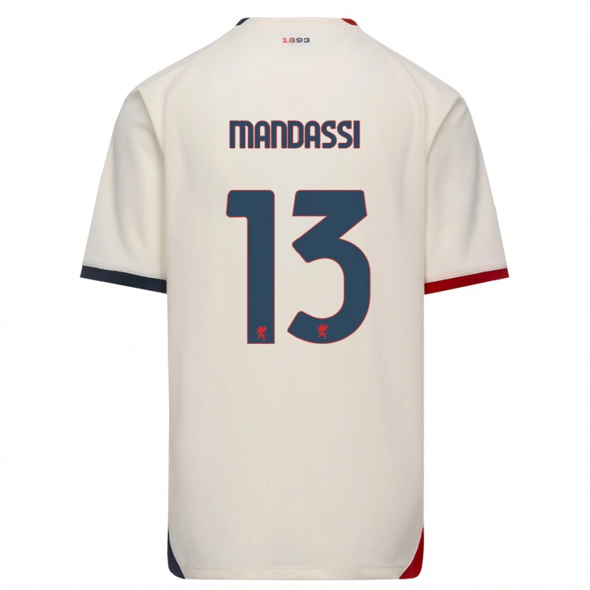 Danxen Mulher Camisola Amir Mandassi #13 Branco Off-Red Alternativa 2026/27 Camisa