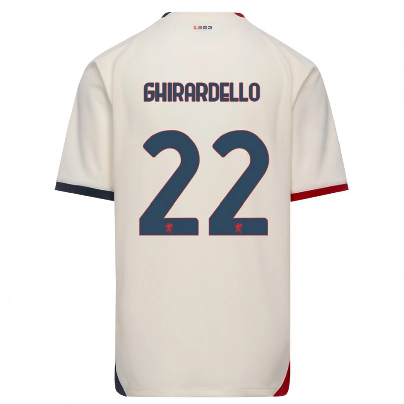 Danxen Mulher Camisola Tommaso Ghirardello #22 Branco Off-Red Alternativa 2026/27 Camisa