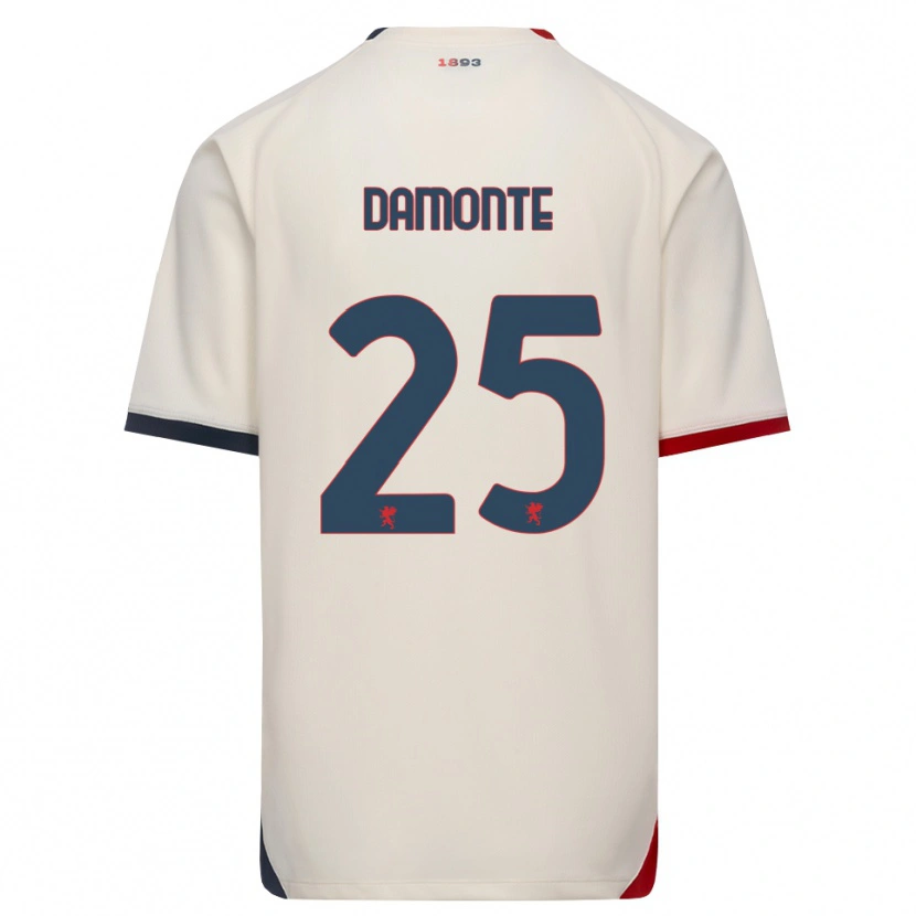 Danxen Mulher Camisola Lorenzo Damonte #25 Branco Off-Red Alternativa 2026/27 Camisa