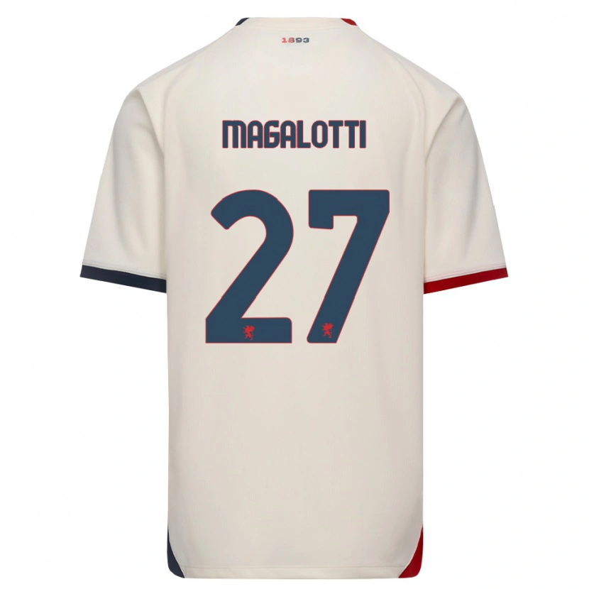 Danxen Mulher Camisola Gabriele Magalotti #27 Branco Off-Red Alternativa 2026/27 Camisa