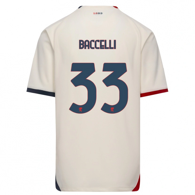 Danxen Mulher Camisola Pietro Baccelli #33 Branco Off-Red Alternativa 2026/27 Camisa