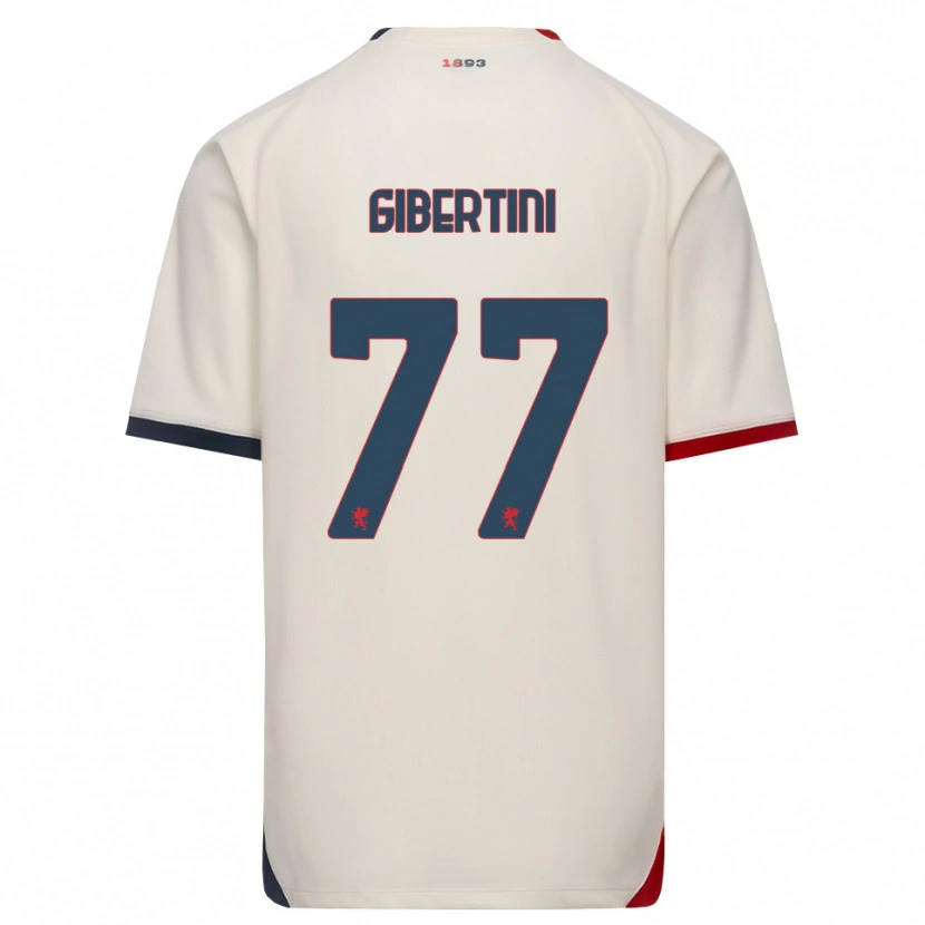 Danxen Mulher Camisola Matteo Gibertini #77 Branco Off-Red Alternativa 2026/27 Camisa