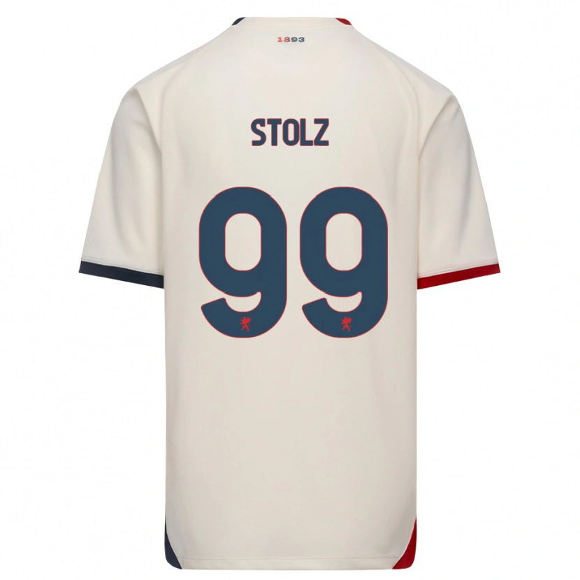 Danxen Mulher Camisola Franz Stolz #99 Branco Off-Red Alternativa 2026/27 Camisa