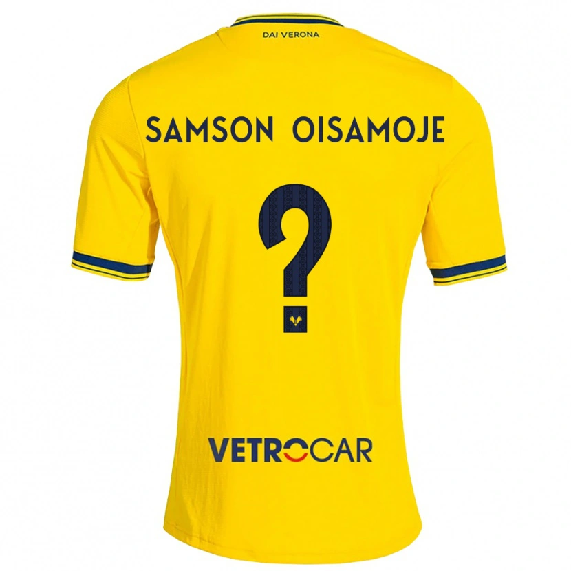 Danxen Mulher Camisola Junior Samson Oisamoje #0 Amarelo Vermelho Alternativa 2026/27 Camisa