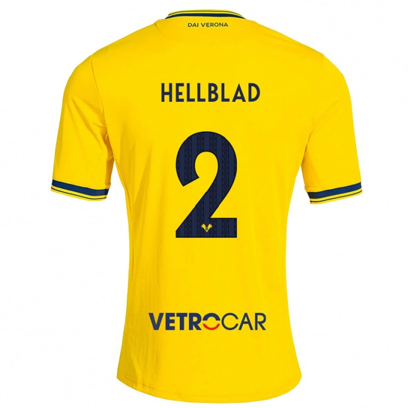 Danxen Mulher Camisola Loke Hellblad #2 Amarelo Vermelho Alternativa 2026/27 Camisa