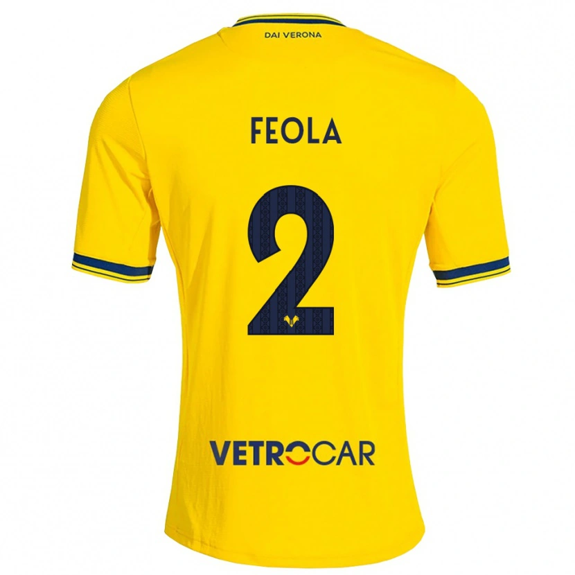 Danxen Mulher Camisola William Feola #2 Amarelo Vermelho Alternativa 2026/27 Camisa