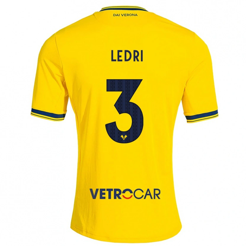 Danxen Mulher Camisola Michela Ledri #3 Amarelo Vermelho Alternativa 2026/27 Camisa