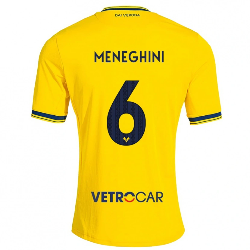 Danxen Mulher Camisola Sofia Meneghini #6 Amarelo Vermelho Alternativa 2026/27 Camisa