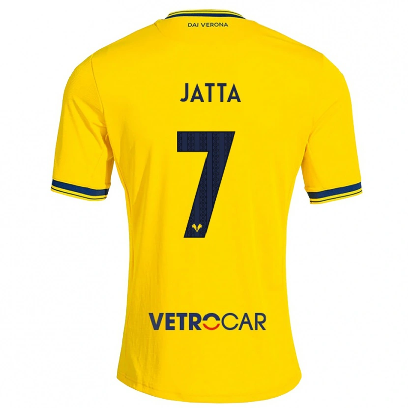 Danxen Mulher Camisola Ebrima Jatta #7 Amarelo Vermelho Alternativa 2026/27 Camisa