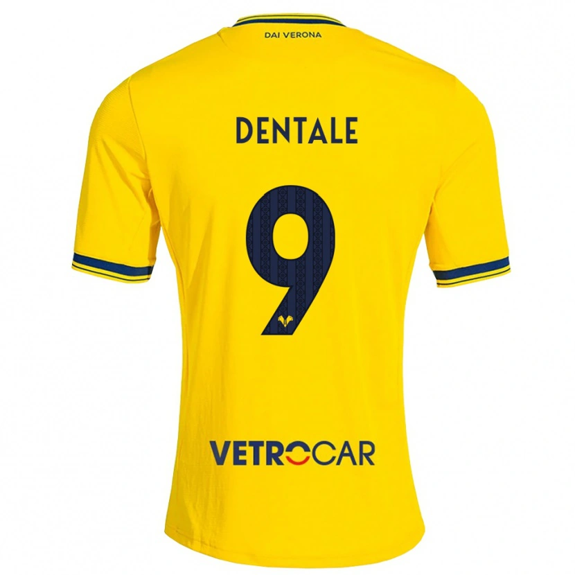 Danxen Mulher Camisola Alessandro Dentale #9 Amarelo Vermelho Alternativa 2026/27 Camisa