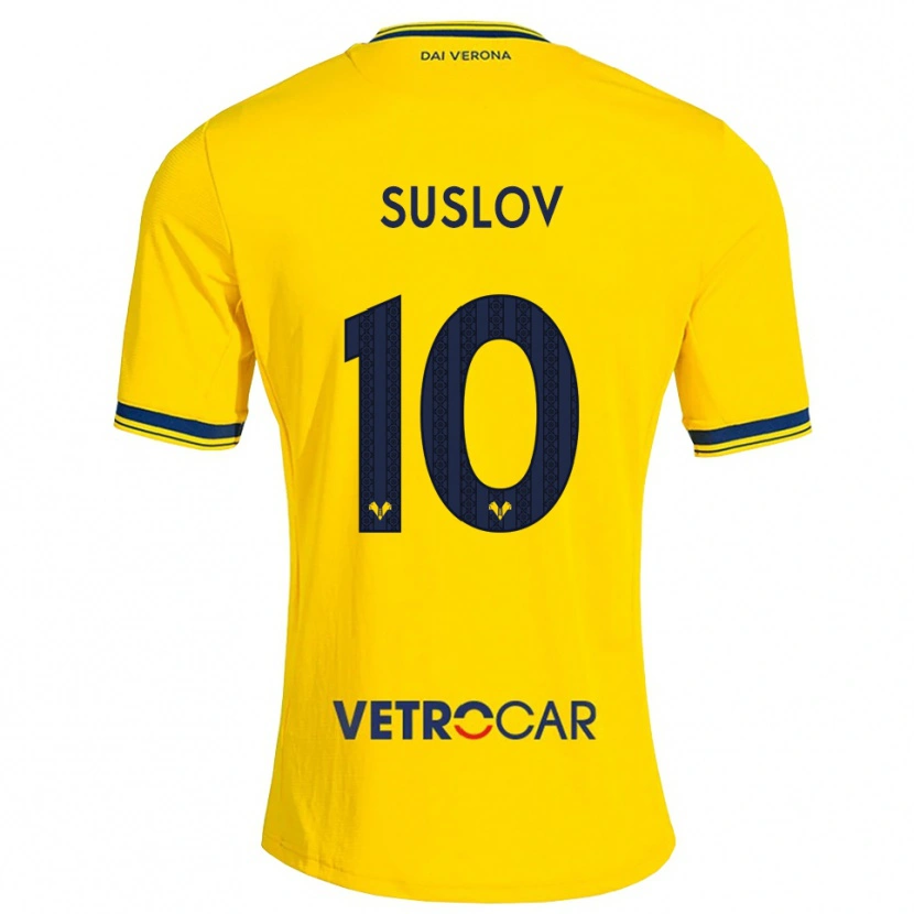 Danxen Mulher Camisola Tomas Suslov #10 Amarelo Vermelho Alternativa 2026/27 Camisa