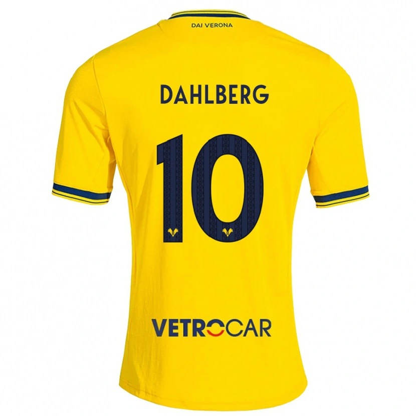 Danxen Mulher Camisola Jonna Dahlberg #10 Amarelo Vermelho Alternativa 2026/27 Camisa