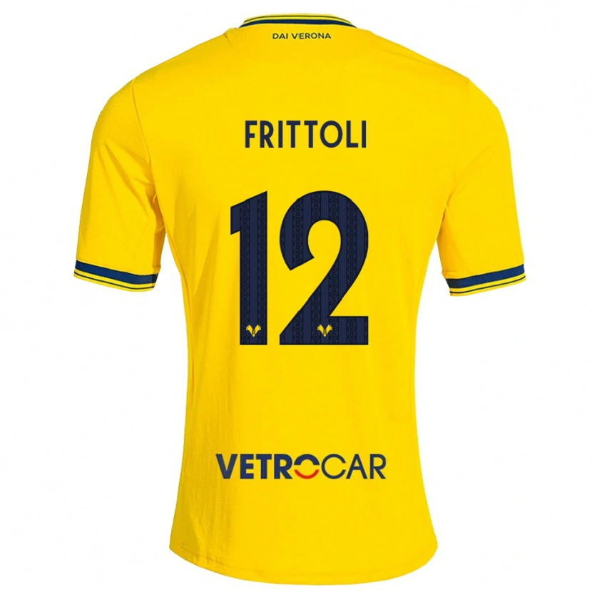 Danxen Mulher Camisola Riccardo Frittoli #12 Amarelo Vermelho Alternativa 2026/27 Camisa