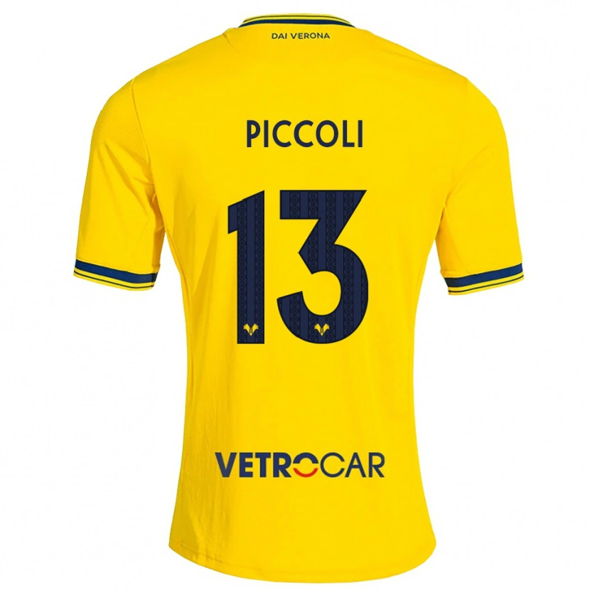 Danxen Mulher Camisola Thomas Piccoli #13 Amarelo Vermelho Alternativa 2026/27 Camisa