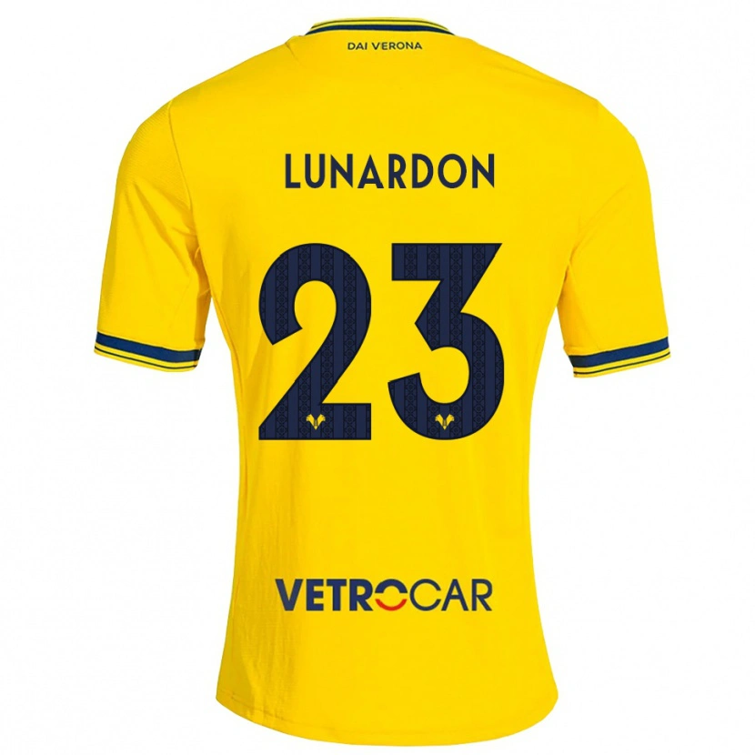 Danxen Mulher Camisola Mario Lunardon #23 Amarelo Vermelho Alternativa 2026/27 Camisa
