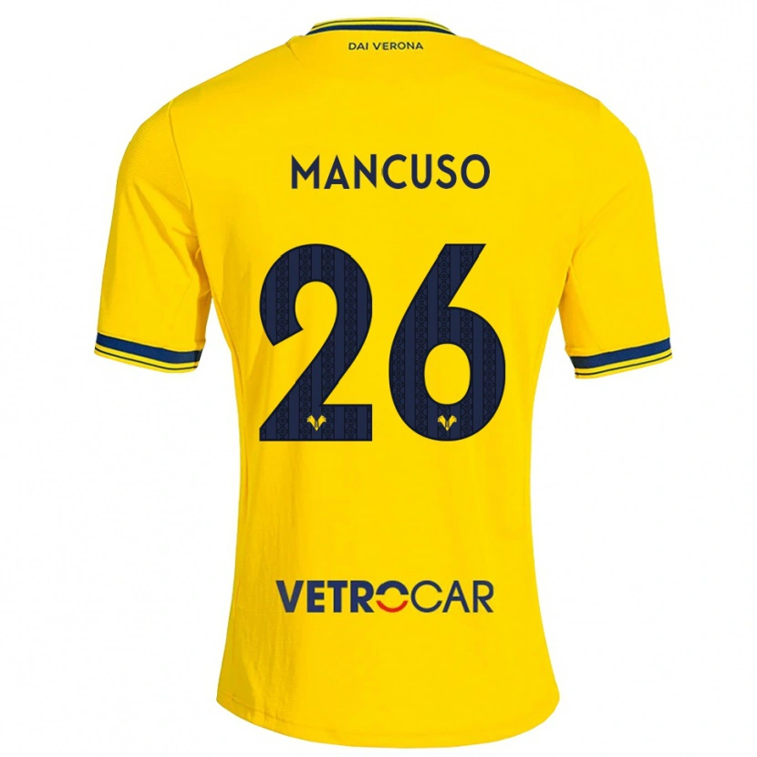 Danxen Mulher Camisola Giulia Mancuso #26 Amarelo Vermelho Alternativa 2026/27 Camisa