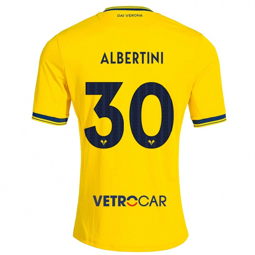 Danxen Mulher Camisola Francesco Albertini #30 Amarelo Vermelho Alternativa 2026/27 Camisa