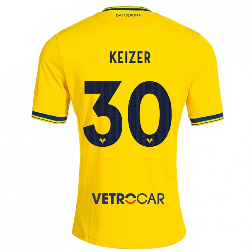 Danxen Mulher Camisola Fanny Keizer #30 Amarelo Vermelho Alternativa 2026/27 Camisa