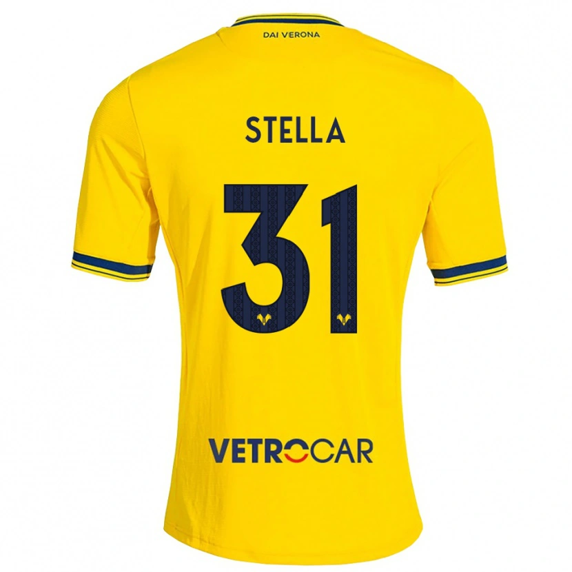 Danxen Mulher Camisola Kevin Stella #31 Amarelo Vermelho Alternativa 2026/27 Camisa