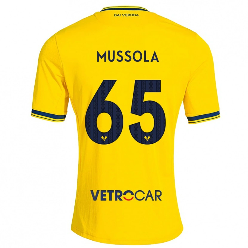 Danxen Mulher Camisola Matteo Mussola #65 Amarelo Vermelho Alternativa 2026/27 Camisa