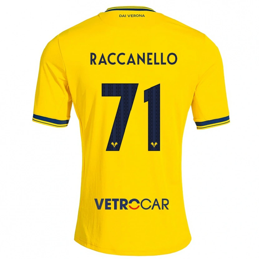 Danxen Mulher Camisola Marco Raccanello #71 Amarelo Vermelho Alternativa 2026/27 Camisa