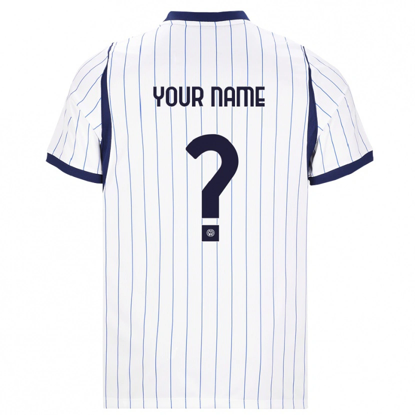 Danxen Mulher Camisola Seu Nome #0 Branco Azul Marinho Alternativa 2026/27 Camisa