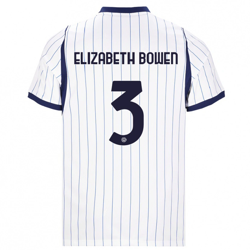 Danxen Mulher Camisola Kate Elizabeth Bowen #3 Branco Azul Marinho Alternativa 2026/27 Camisa