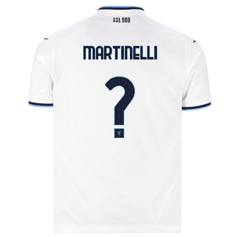Danxen Mulher Camisola Leonardo Martinelli #0 Branco Azul Marinho Alternativa 2026/27 Camisa