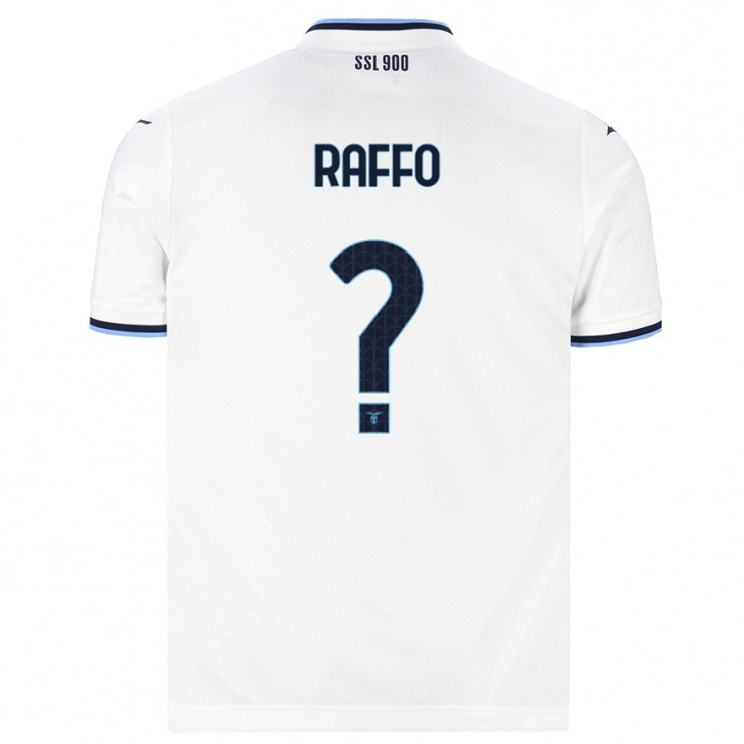 Danxen Mulher Camisola Edoardo Raffo #0 Branco Azul Marinho Alternativa 2026/27 Camisa