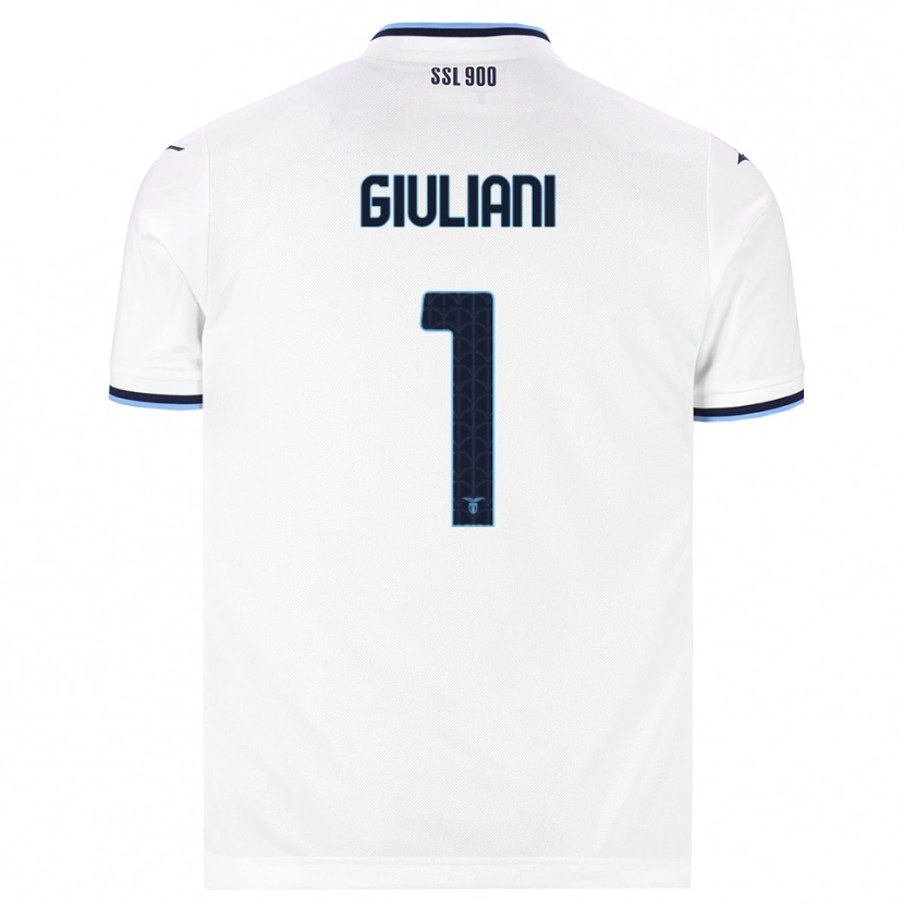 Danxen Mulher Camisola Alessio Giuliani #1 Branco Azul Marinho Alternativa 2026/27 Camisa
