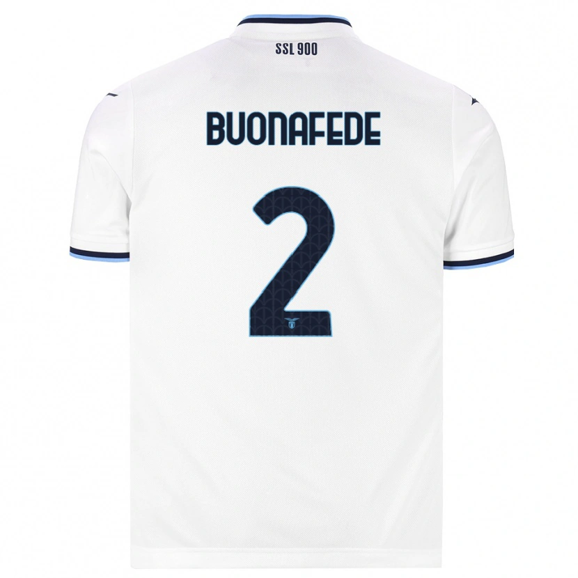 Danxen Mulher Camisola Tommaso Buonafede #2 Branco Azul Marinho Alternativa 2026/27 Camisa